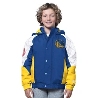 Veste à capuche entièrement zippée All Time Pro Jr. Golden State Warriors Royal/Gold pour jeunes