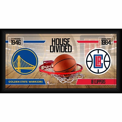 Collage encadré 10" x 20" des Golden State Warriors contre les LA Clippers