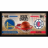 Collage encadré 10" x 20" des Golden State Warriors contre les LA Clippers