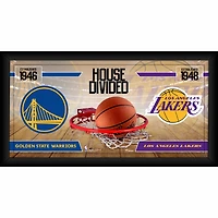 Collage encadré 10" x 20" des Golden State Warriors contre les Los Angeles Lakers