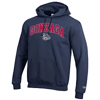 Men's Champion  Navy Gonzaga Bulldogs Arched Logo Fleece Pullover Hoodie