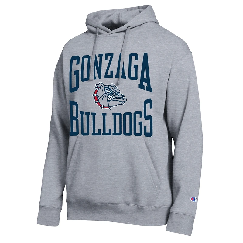 Men's Champion Heather Gray Gonzaga Bulldogs Team Hoodie