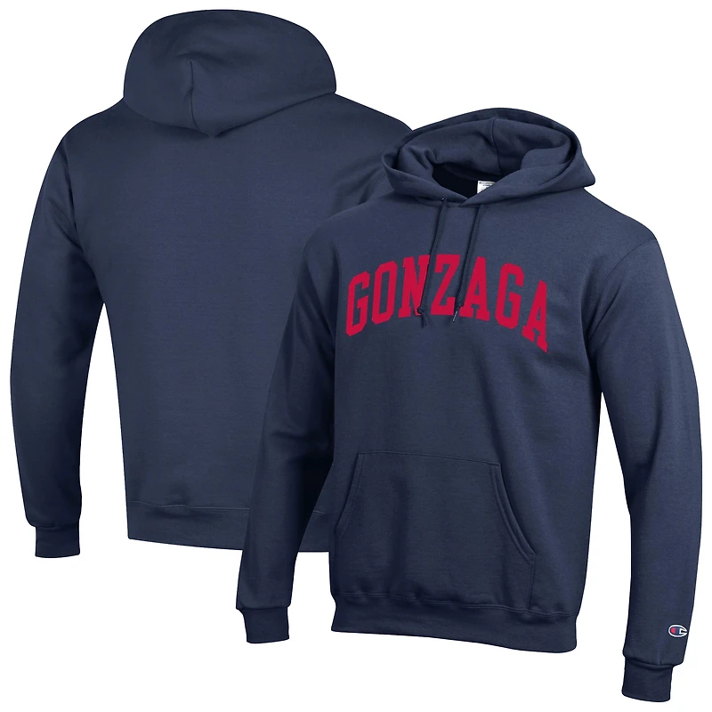 Men's Champion Navy Gonzaga Bulldogs Basic Arch Fleece Pullover Hoodie