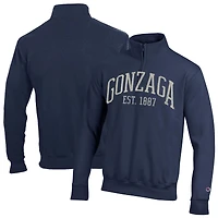 Pull à col zippé Champion Navy Gonzaga Bulldogs pour homme