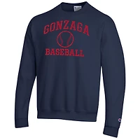 Men's Champion  Navy Gonzaga Bulldogs Icon Baseball Powerblend Pullover Sweatshirt