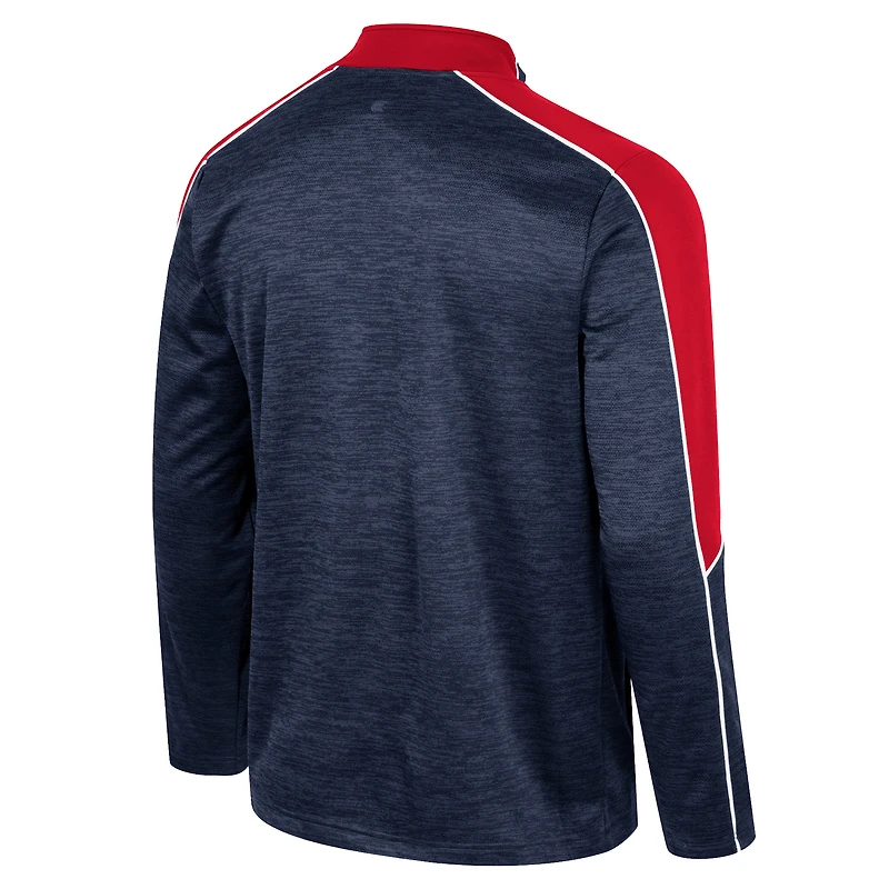 Men's Colosseum Navy Gonzaga Bulldogs Marled Half-Zip Jacket