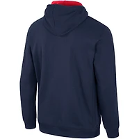 Men's Colosseum Navy Gonzaga Bulldogs Team Half-Zip Pullover Hoodie