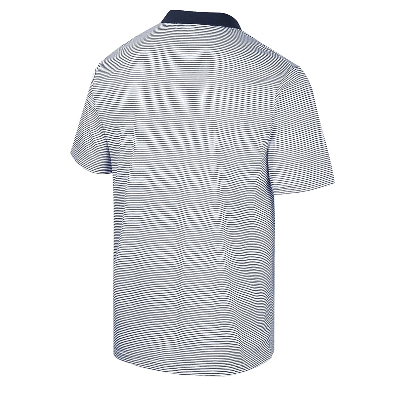Men's Colosseum White/Navy Gonzaga Bulldogs Print Stripe Polo