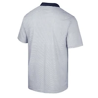 Men's Colosseum White/Navy Gonzaga Bulldogs Print Stripe Polo