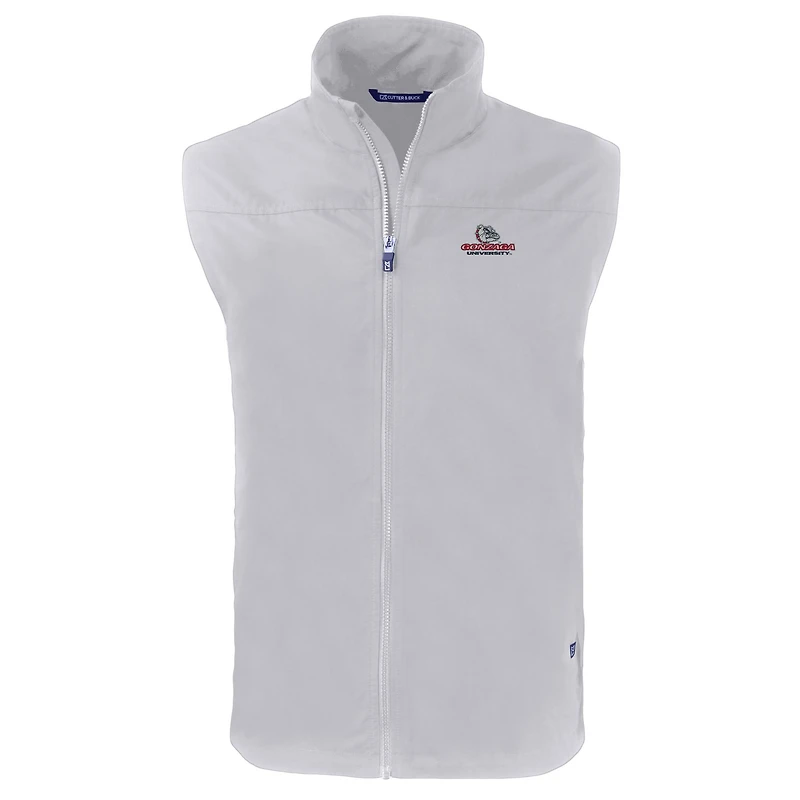 Gilet zippé intégral recyclé pour homme, gris, Cutter & Buck, Gonzaga Bulldogs Charter Eco