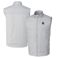 Gilet coupe-vent hybride furtif entièrement zippé pour homme, gris, de la collection Gonzaga Bulldogs Vault, Big & Tall.