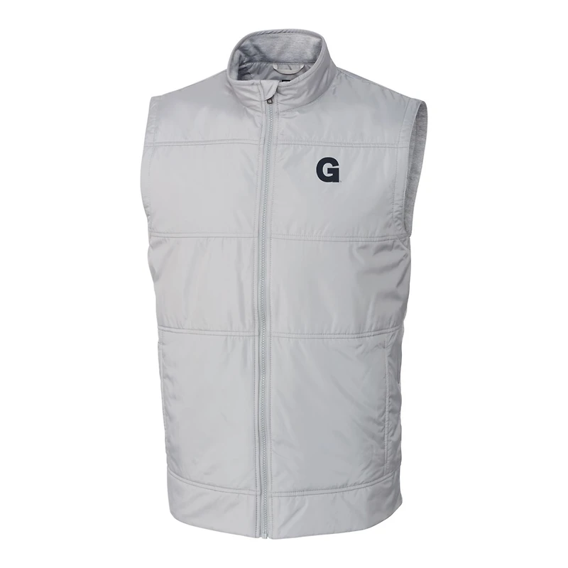 Gilet coupe-vent hybride furtif entièrement zippé pour homme, gris, de la collection Gonzaga Bulldogs Vault, Big & Tall.