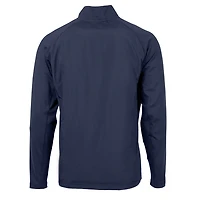 Veste hybride recyclée entièrement zippée pour homme, modèle Cutter & Buck Navy Gonzaga Bulldogs Adapt Eco Knit, grande taille