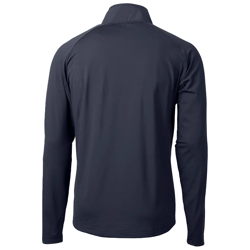 Men's Cutter & Buck Navy Gonzaga Bulldogs Adapt Eco Knit Hybrid Recycled Full-Zip Logo Jacket