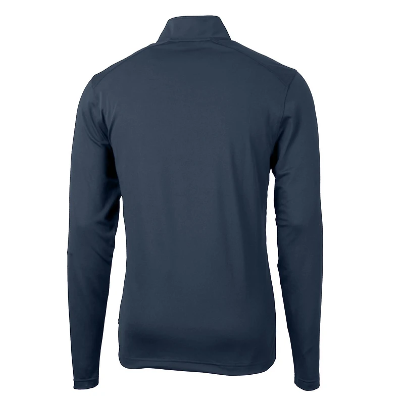 Pull zippé en piqué écologique recyclé pour homme, couleur bleu marine, de l'équipe des Bulldogs Gonzaga, la collection Virtue, Bulldogs, ...