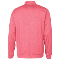 Men's Cutter & Buck Red Gonzaga Bulldogs Heathered Vault Stealth Quarter-Zip Pullover Top