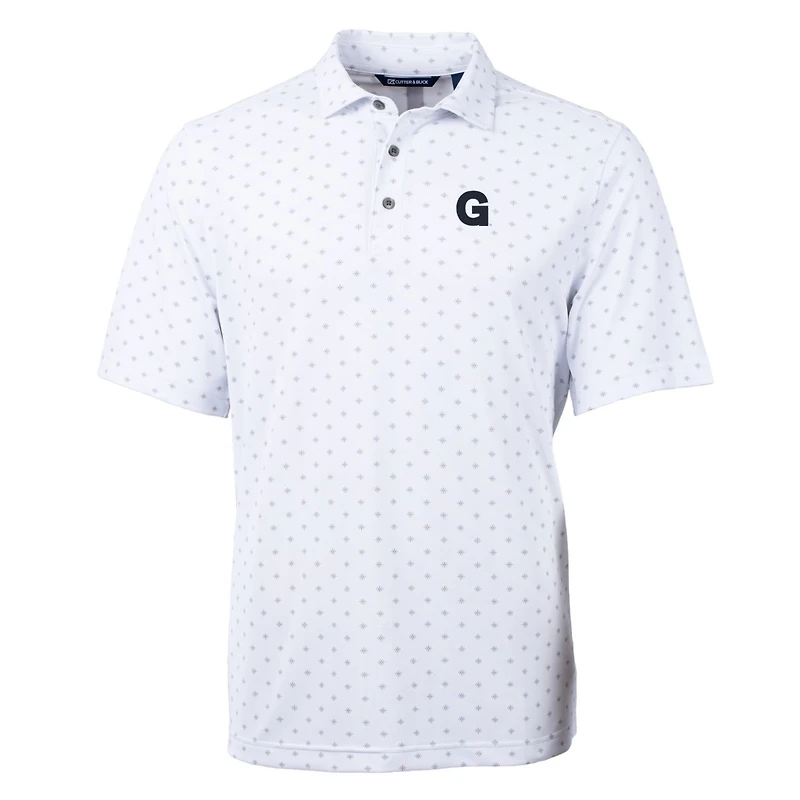 Polo recyclé Virtue Eco Pique Tile pour homme, blanc, Cutter & Buck, Gonzaga Bulldogs