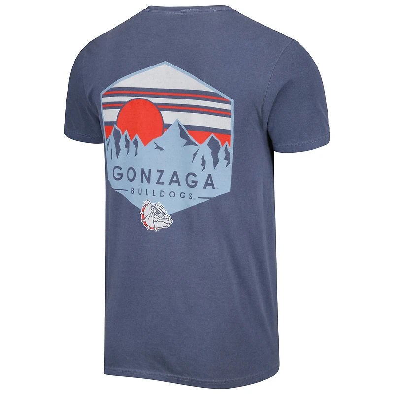 T-shirt Homme Bleu Marine Gonzaga Bulldogs Landscape Shield
