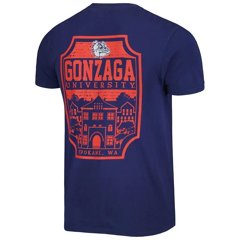 T-shirt Homme Bleu Marine Gonzaga Bulldogs Logo Campus Icon