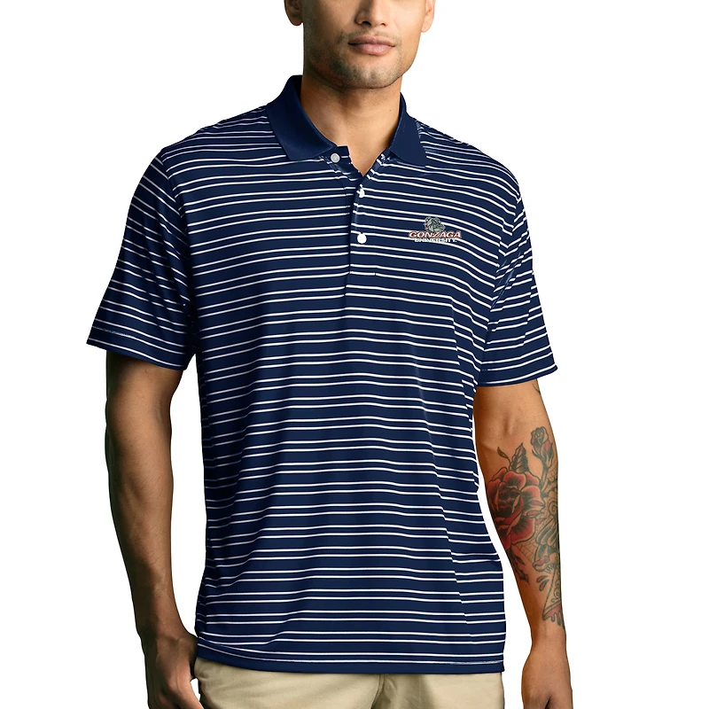 Polo bleu marine à rayures Tour des Bulldogs de Gonzaga pour homme