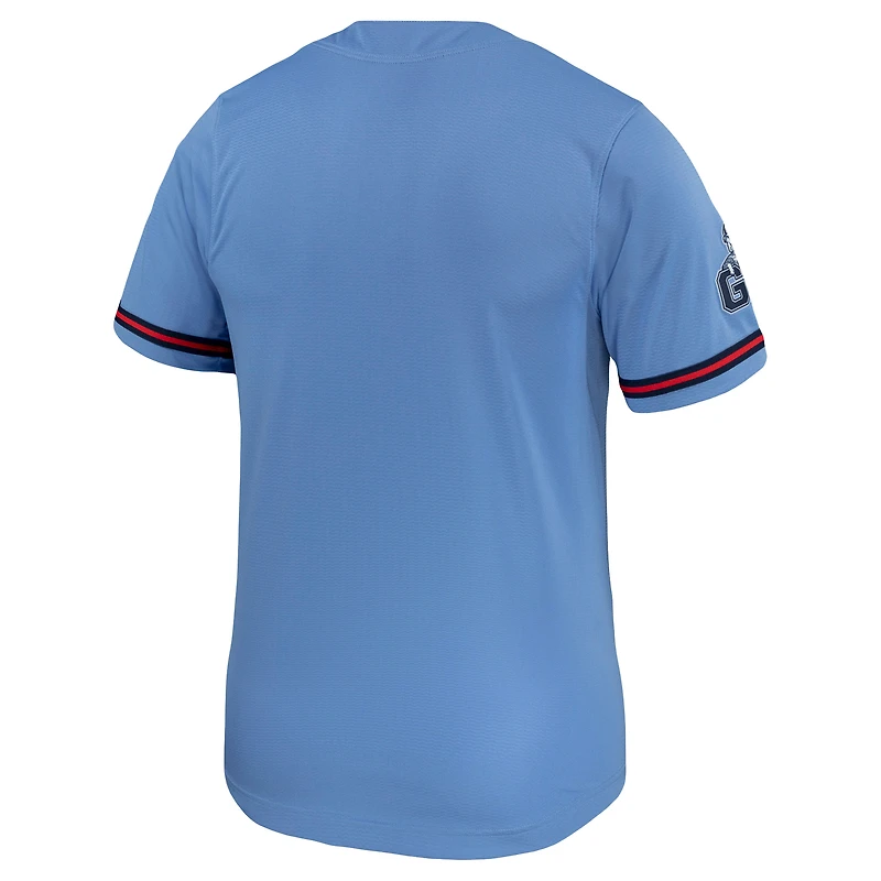 Maillot de baseball réplique bleu clair Gonzaga Bulldogs Nike pour homme