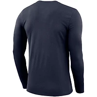 T-shirt de performance à manches longues Nike bleu marine Gonzaga Bulldogs Basketball Drop Legend pour homme