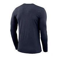 T-shirt à manches longues de basketball Nike Gonzaga Bulldogs bleu marine pour homme