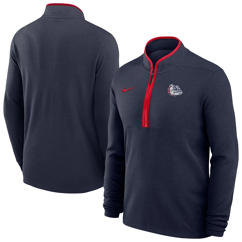 Men's Nike Navy Gonzaga Bulldogs Basketball Victory Dri-FIT Half-Zip Pullover
