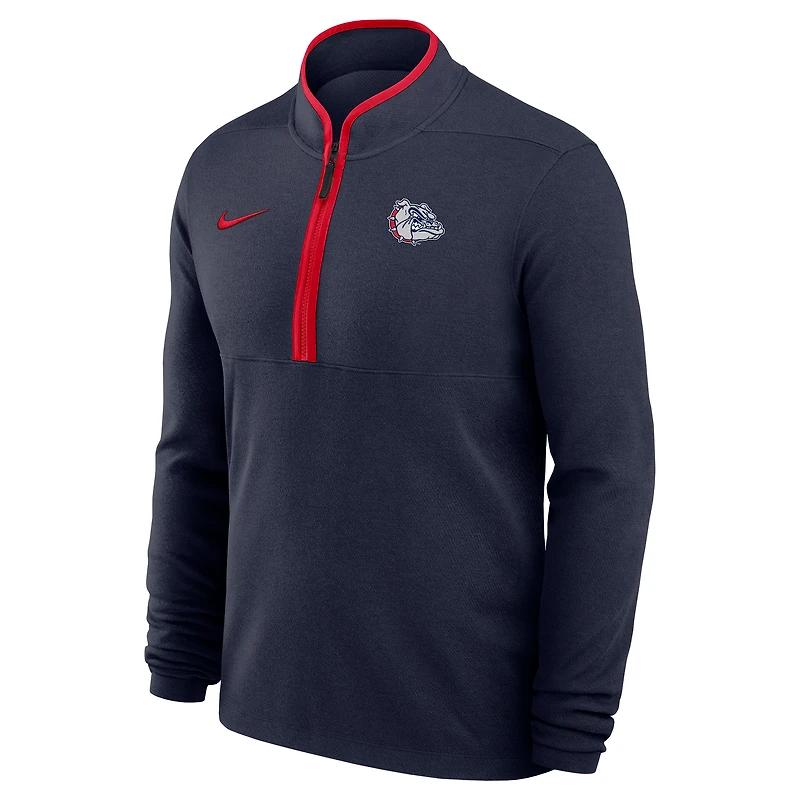 Men's Nike Navy Gonzaga Bulldogs Basketball Victory Dri-FIT Half-Zip Pullover