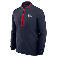 Men's Nike Navy Gonzaga Bulldogs Basketball Victory Dri-FIT Half-Zip Pullover