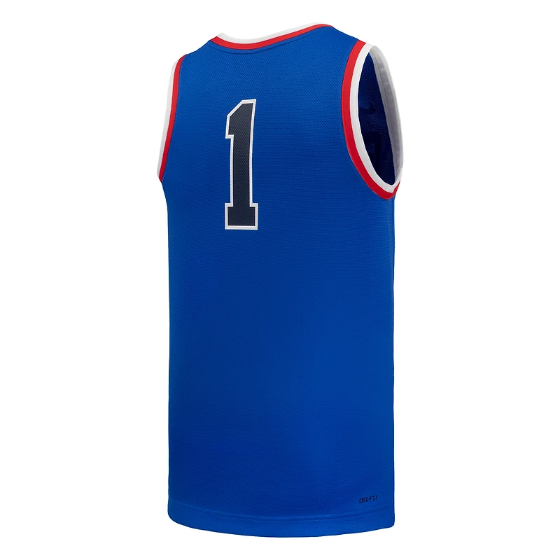 Maillot de basketball réplique Nike n°1 Royal Gonzaga Bulldogs pour homme