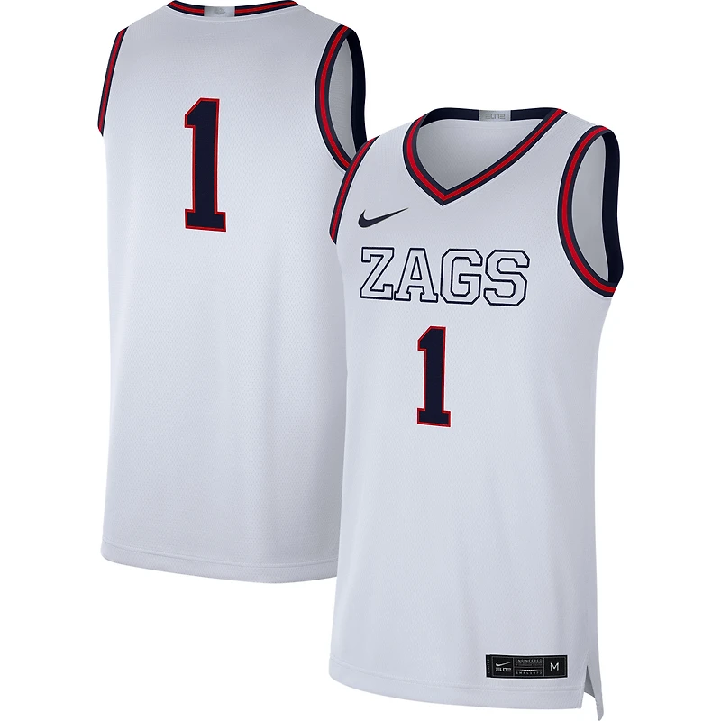 Men's Nike # White Gonzaga Bulldogs Limited Basketball Jersey