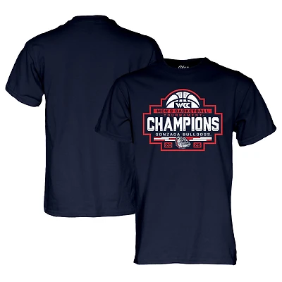 Unisex Blue 84 Navy Gonzaga Bulldogs 2025 WCC Men's Basketball Conference Tournament Champions T-Shirt