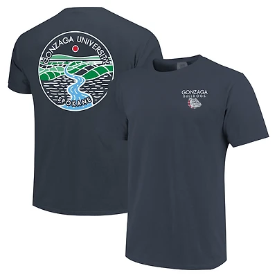 T-shirt unisexe bleu marine Gonzaga Bulldogs Scenic Comfort Colors