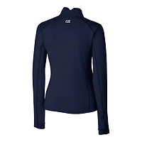 Pull-over zippé 1/4 bleu marine Cutter & Buck Gonzaga Bulldogs Traverse pour femme