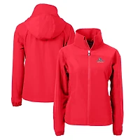 Women's Cutter & Buck  Red Gonzaga Bulldogs Charter Eco Recycled Full-Zip Jacket