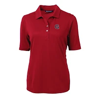 Women's Cutter & Buck Red Gonzaga Bulldogs Team Virtue Eco Pique Recycled Polo