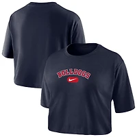 Women's Nike Navy Gonzaga Bulldogs Dri-FIT Cropped T-Shirt