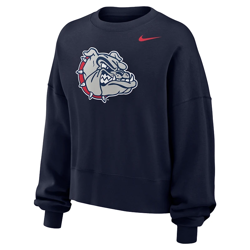 Women's Nike Navy Gonzaga Bulldogs Phoenix Fleece Pullover Sweatshirt