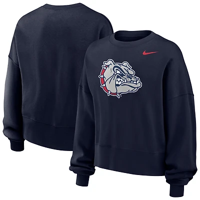 Women's Nike Navy Gonzaga Bulldogs Phoenix Fleece Pullover Sweatshirt