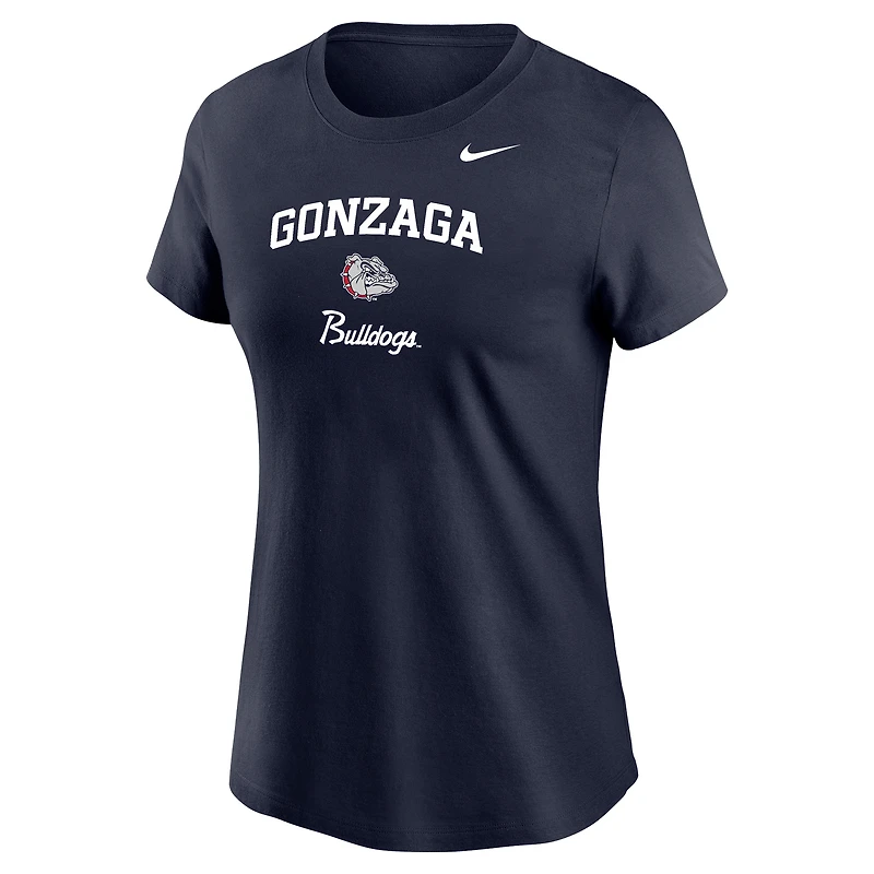 T-shirt Nike bleu marine Gonzaga Bulldogs pour femmes