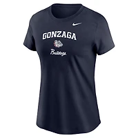 T-shirt Nike bleu marine Gonzaga Bulldogs pour femmes