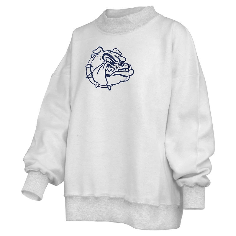 Sweat-shirt réversible gris chiné Pressbox pour femmes, Gonzaga Bulldogs