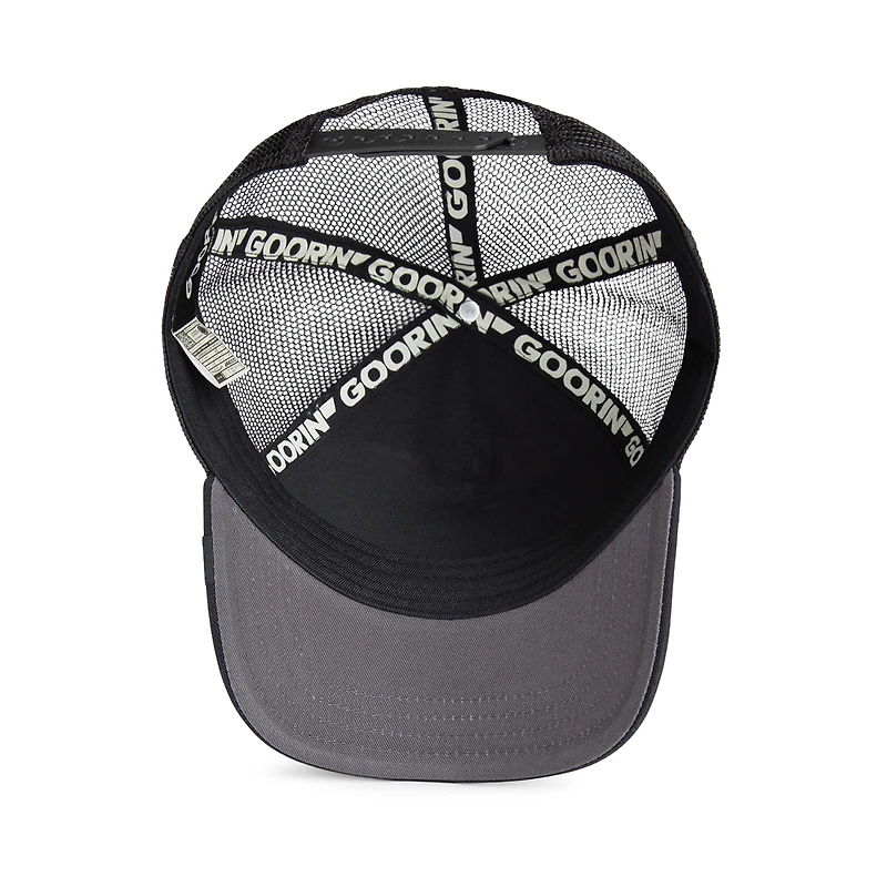 Casquette trucker ajustable Goorin Bros The Lone Wolf noire pour homme