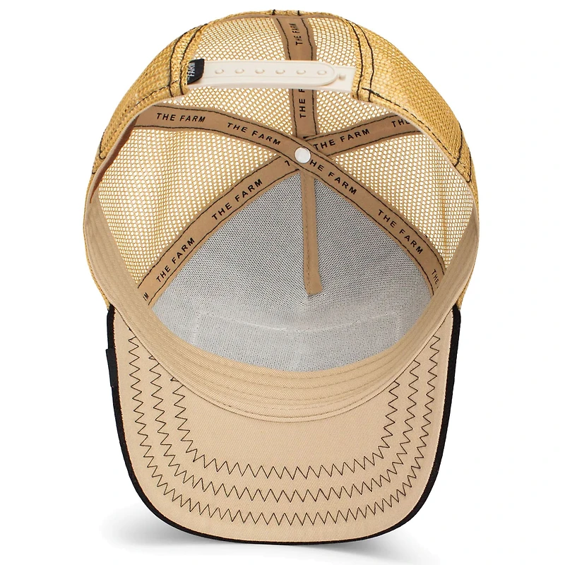 Casquette de camionneur ajustable Goorin Bros noire/beige pour homme