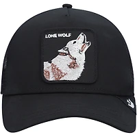 Men's Goorin Bros Black The Lone Wolf Trucker Snapback Hat