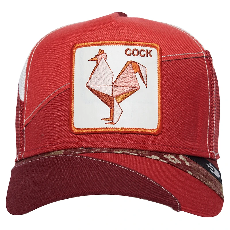 Casquette réglable rouge Farmigami Cock Trucker Goorin Bros pour hommes