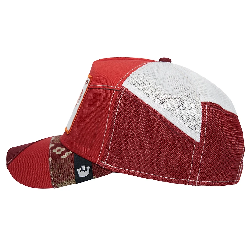Casquette réglable rouge Farmigami Cock Trucker Goorin Bros pour hommes