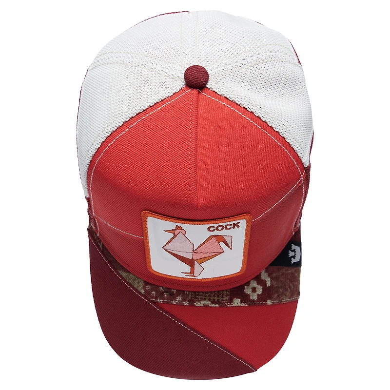 Casquette réglable rouge Farmigami Cock Trucker Goorin Bros pour hommes