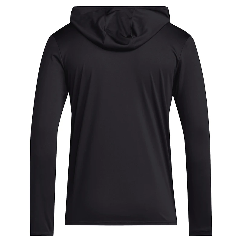 T-shirt à capuche et manches longues adidas Grambling Tigers 2024 Sideline pour homme noir